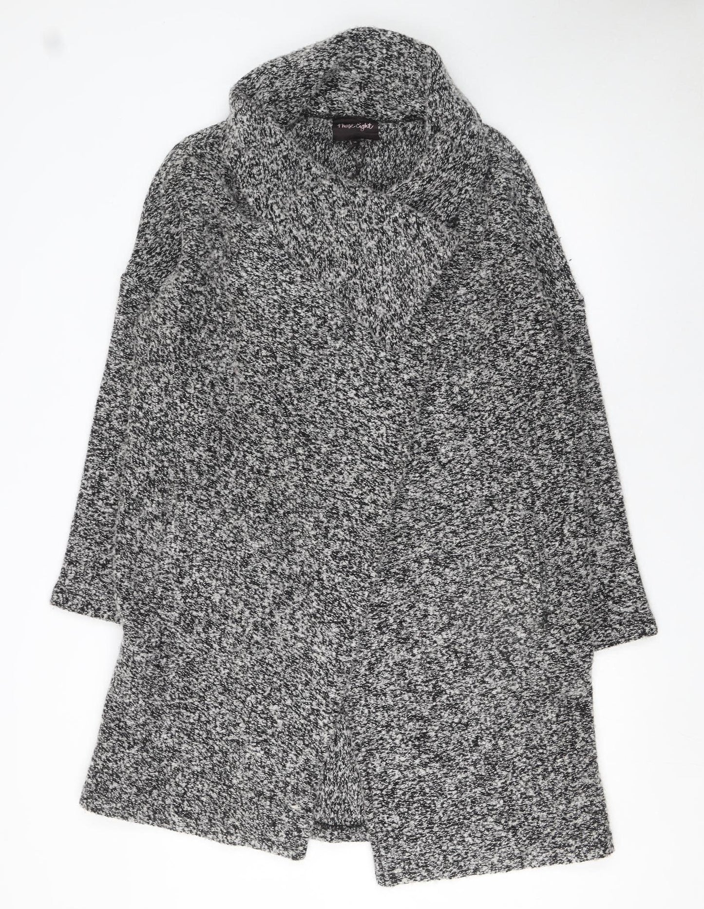 Phase Eight Women's Grey Chunky Knit Open Cardigan Medium