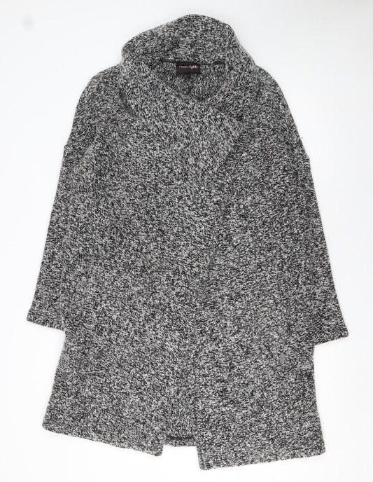 Phase Eight Women's Grey Chunky Knit Open Cardigan Medium