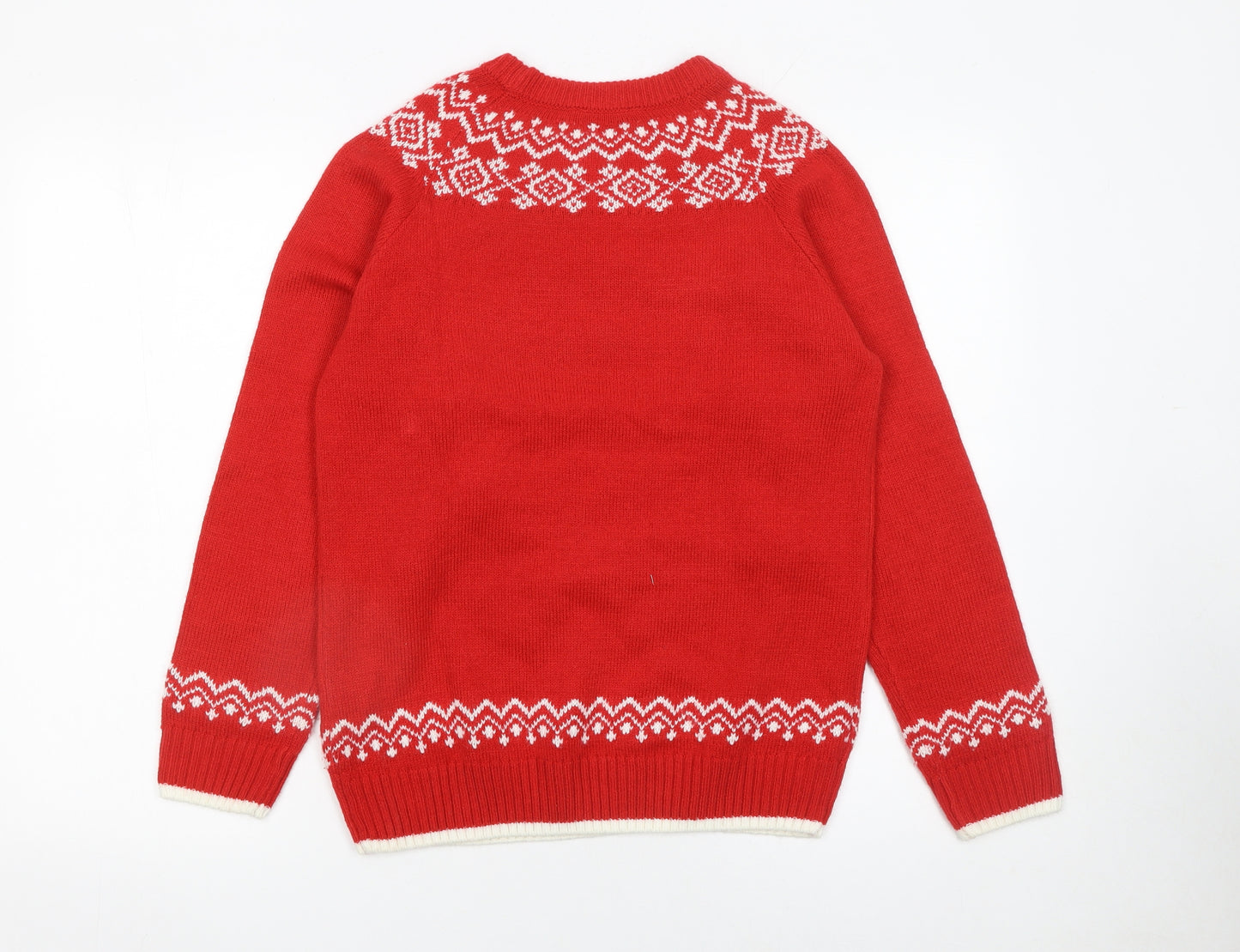 Avenue Women Red Small Reindeer Christmas Pullover Jumper