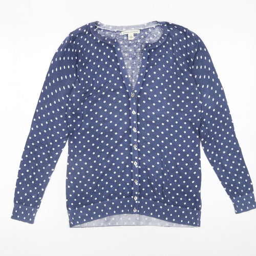 Banana Republic Women's Blue Polka Dot Cotton Cardigan Size S