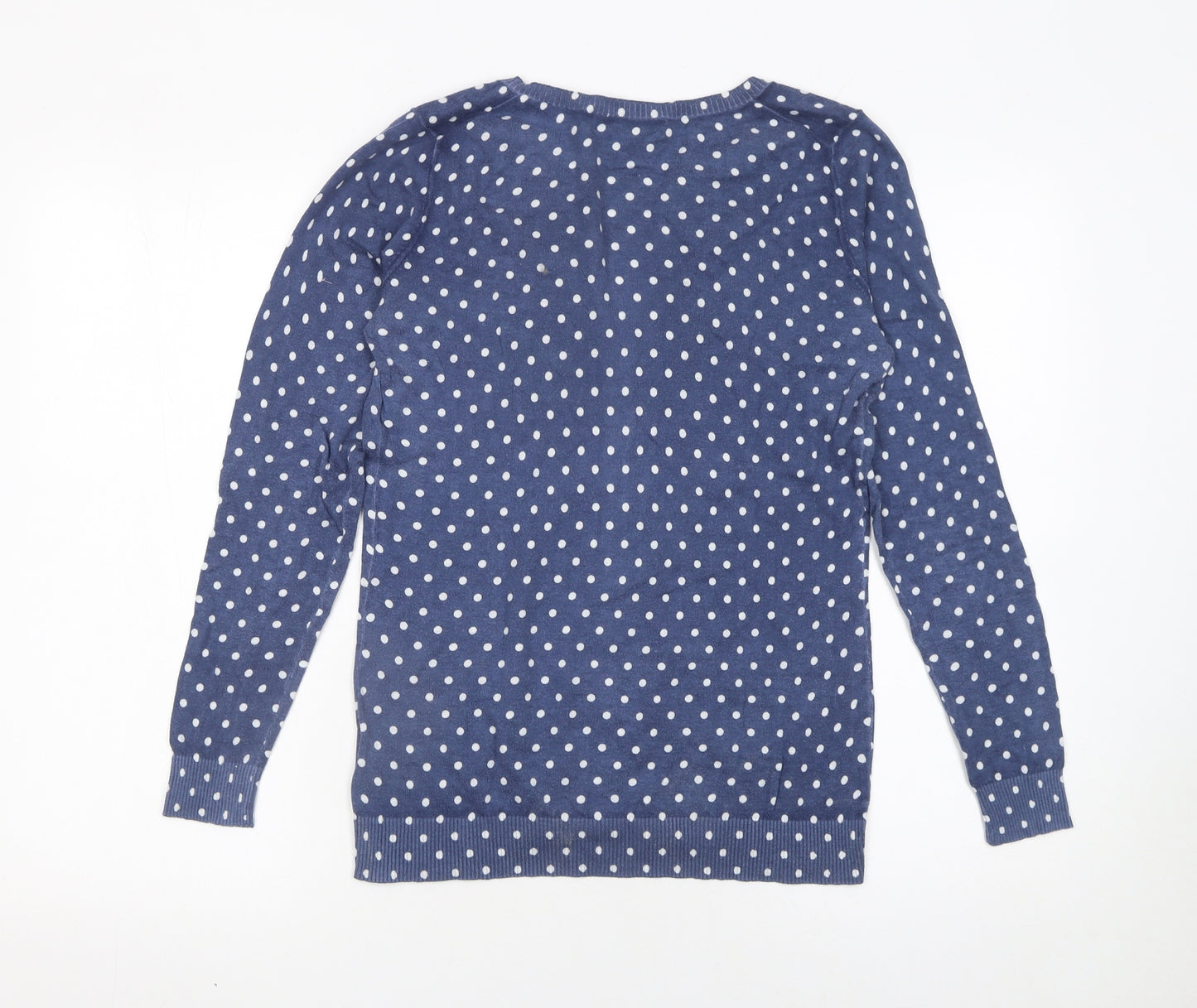Banana Republic Women's Blue Polka Dot Cotton Cardigan Size S