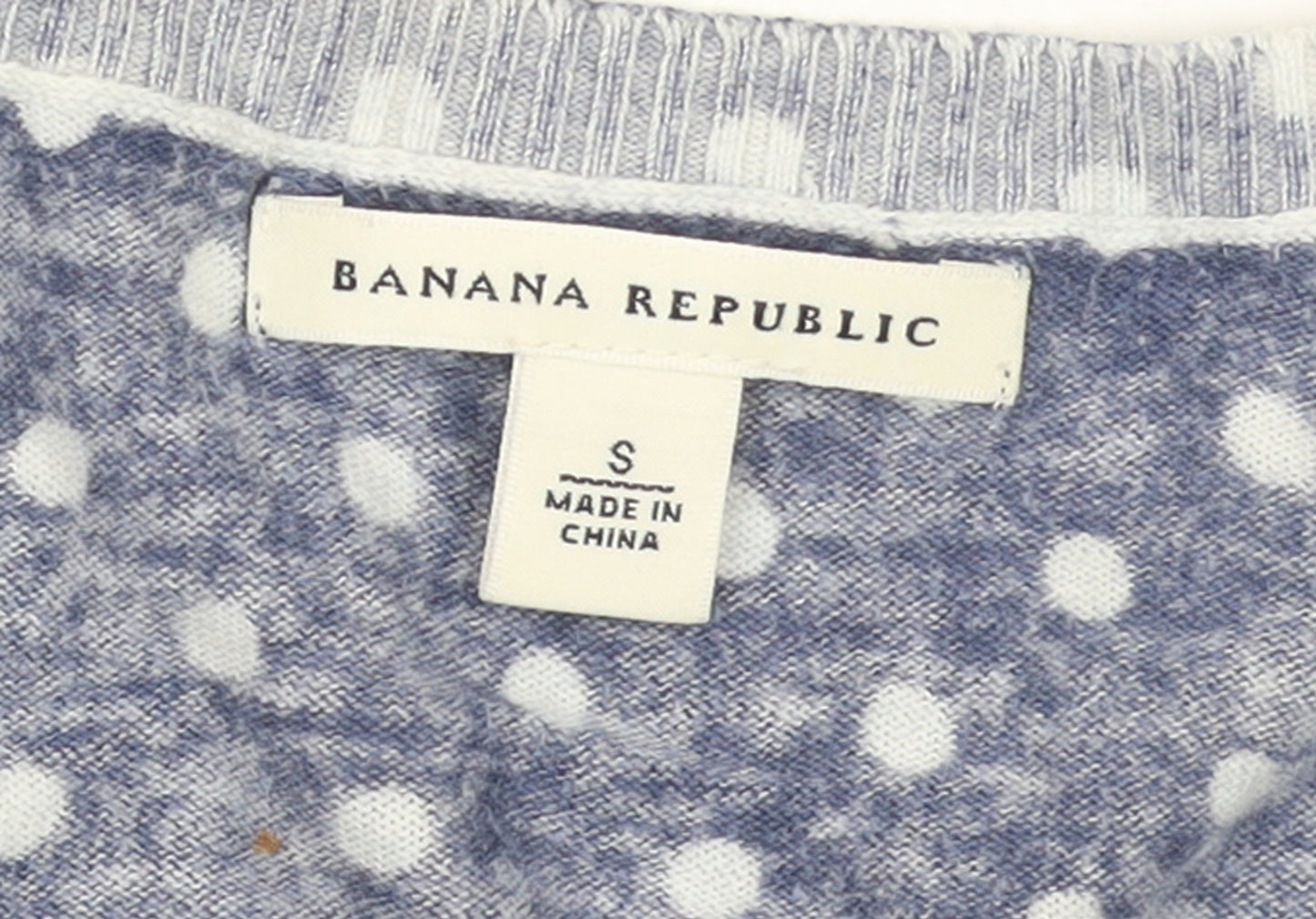 Banana Republic Women's Blue Polka Dot Cotton Cardigan Size S