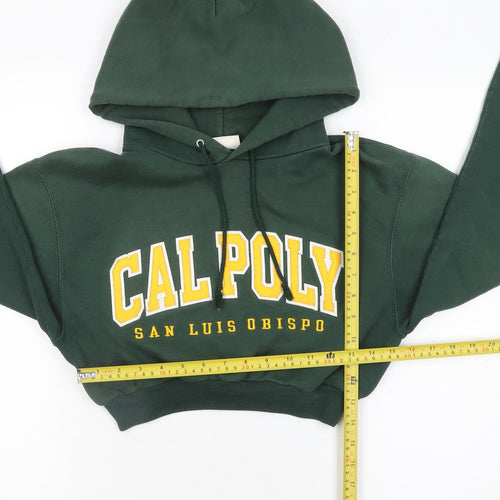 Champion Women’s Green Cal Poly Cropped Hoodie Size S