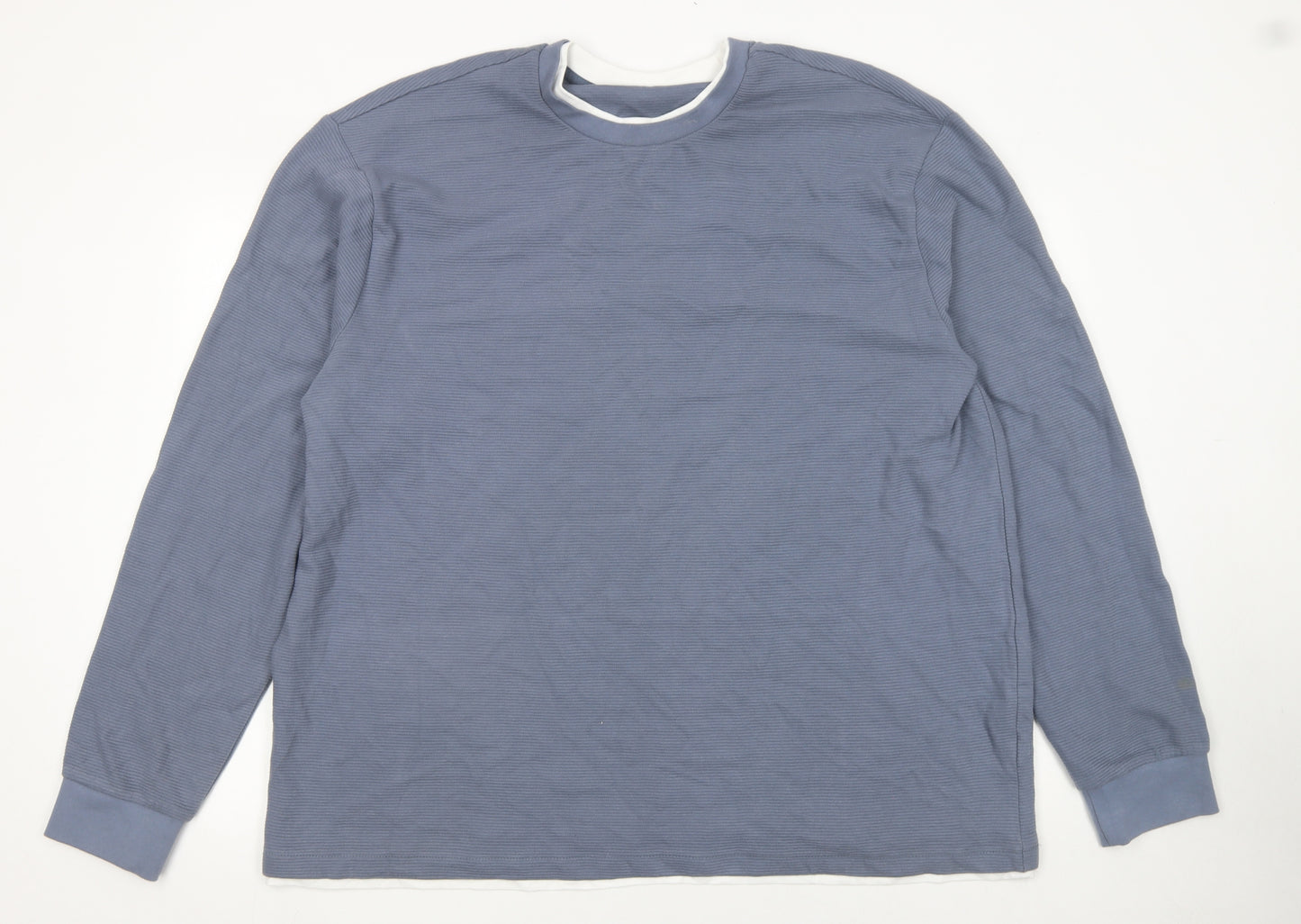 NEXT Mens Blue Cotton Crew Neck Long Sleeve Pullover Jumper 2XL