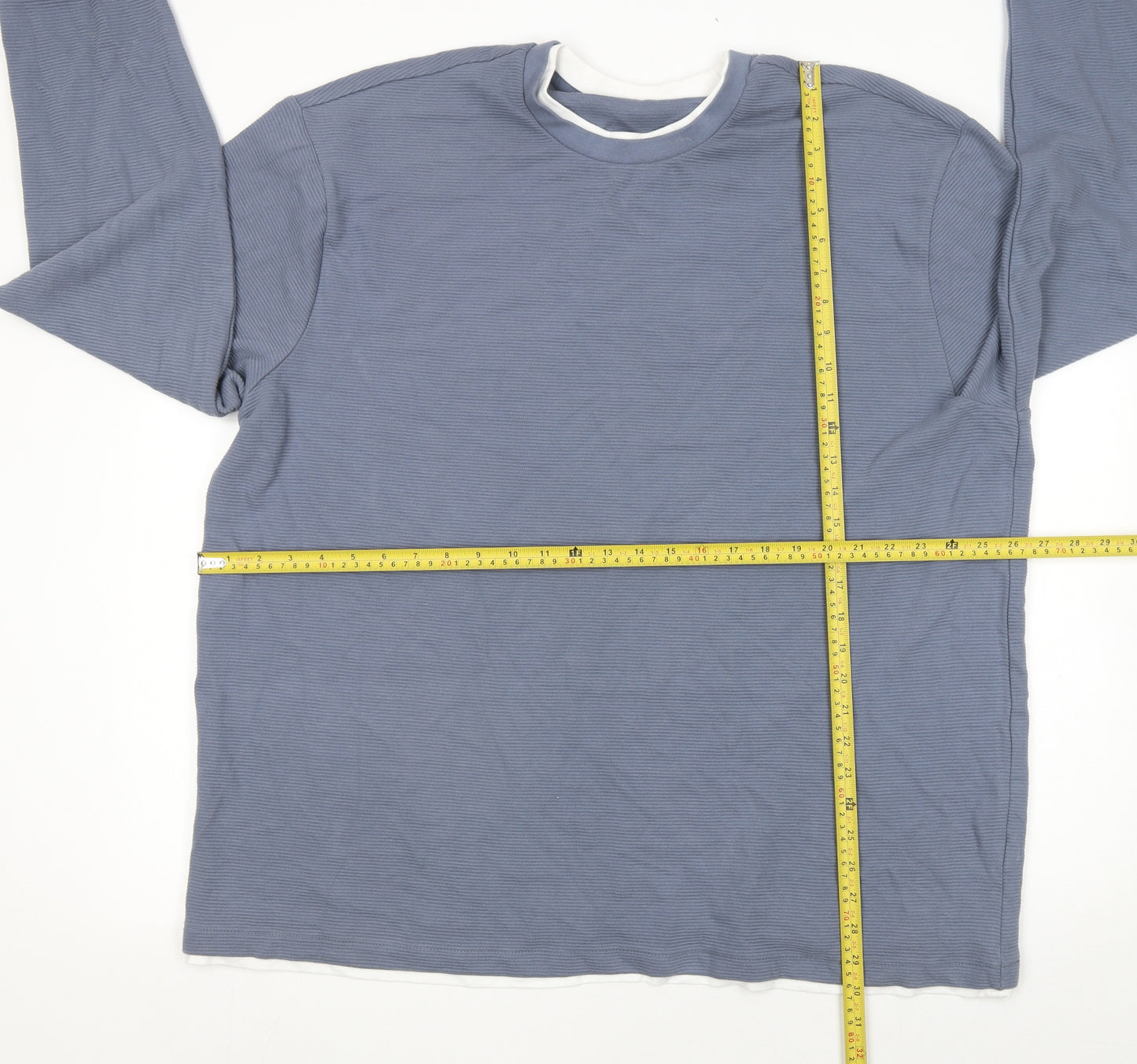 NEXT Mens Blue Cotton Crew Neck Long Sleeve Pullover Jumper 2XL