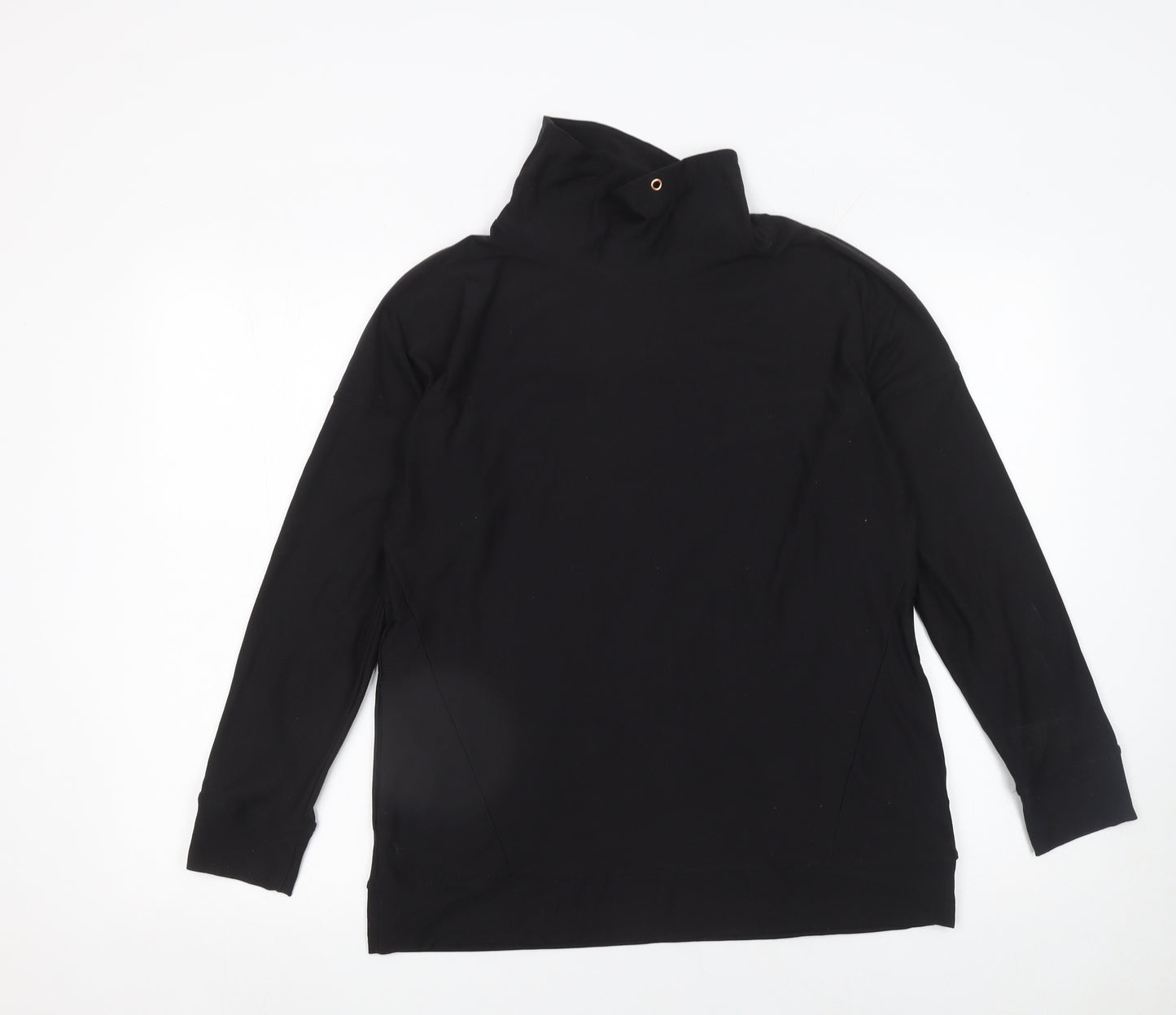 F&F Womens Black Long Sleeve Pullover Sweatshirt UK 10