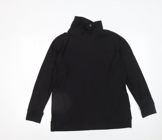 F&F Womens Black Long Sleeve Pullover Sweatshirt UK 10