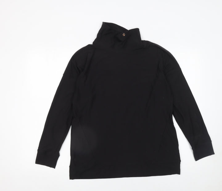 F&F Womens Black Long Sleeve Pullover Sweatshirt UK 10