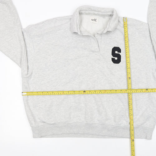 Next Women’s Grey Collared Sweatshirt XL Cotton Blend Pullover
