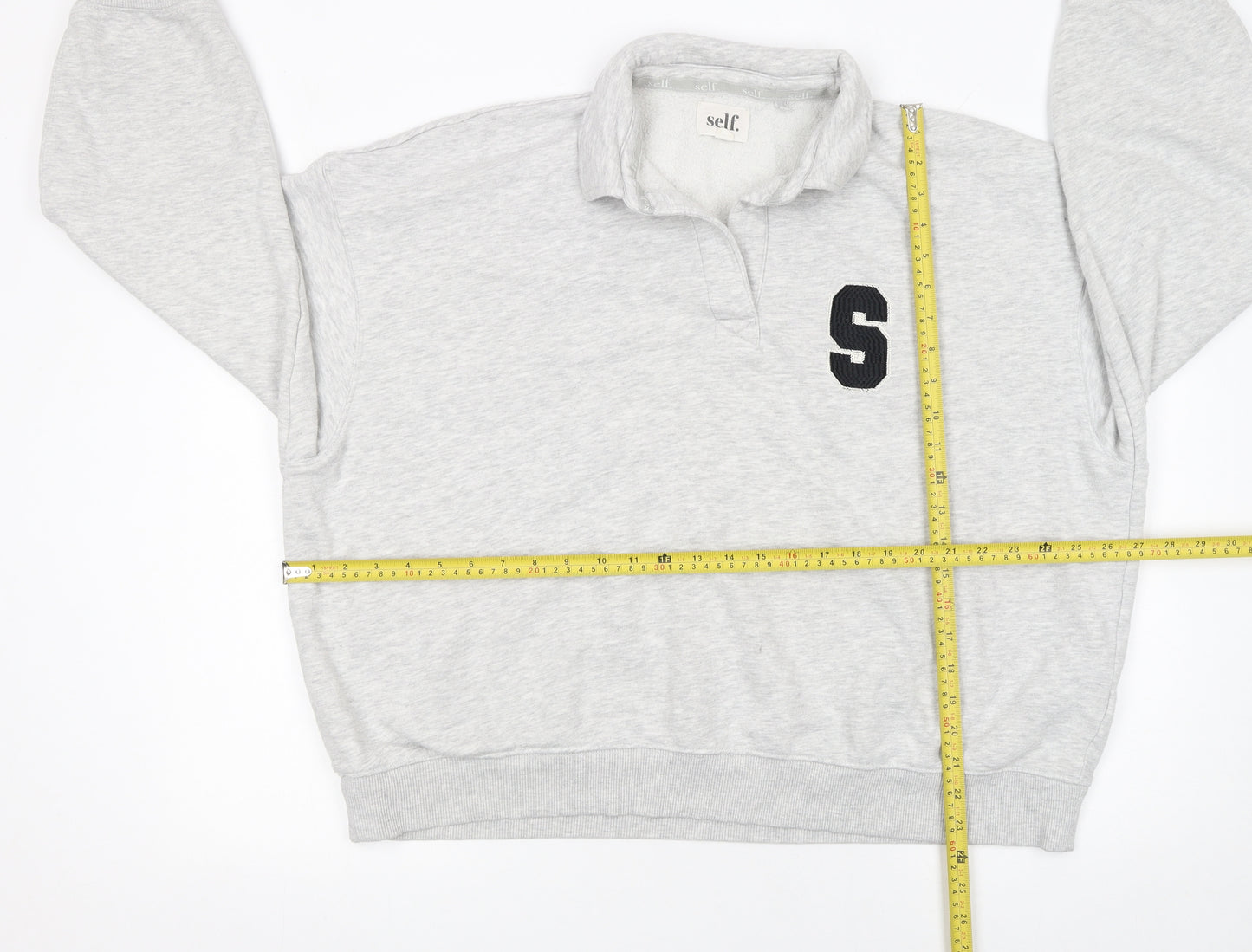 Next Women’s Grey Collared Sweatshirt XL Cotton Blend Pullover