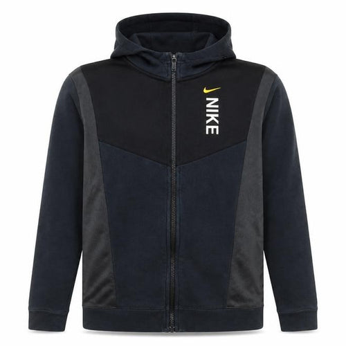 Nike Boys Black XL Full Zip Hoodie Colourblock Sports Jacket