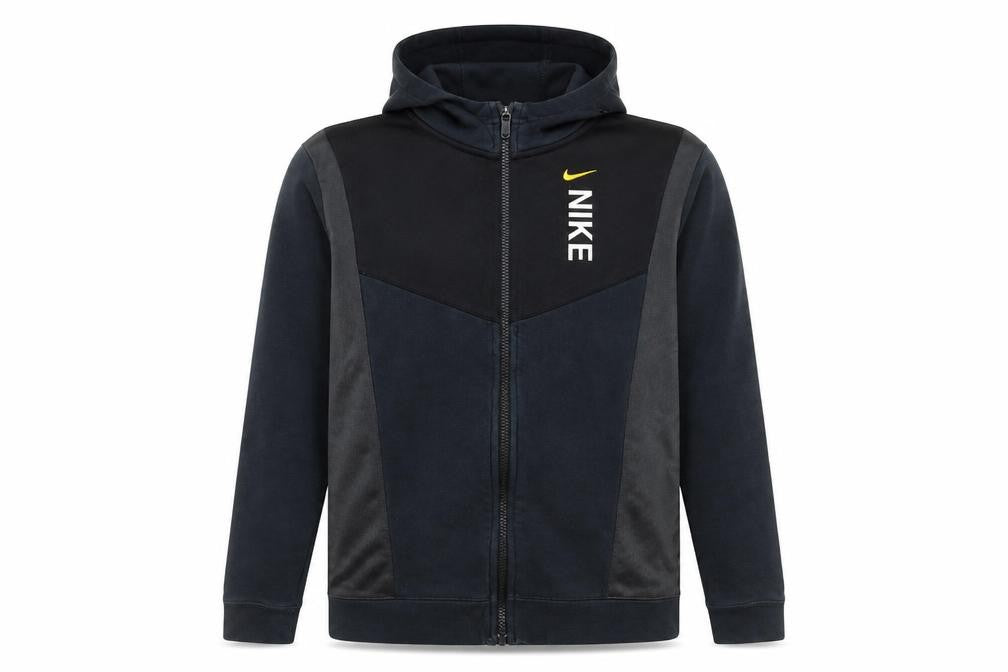 Nike Boys Black XL Full Zip Hoodie Colourblock Sports Jacket