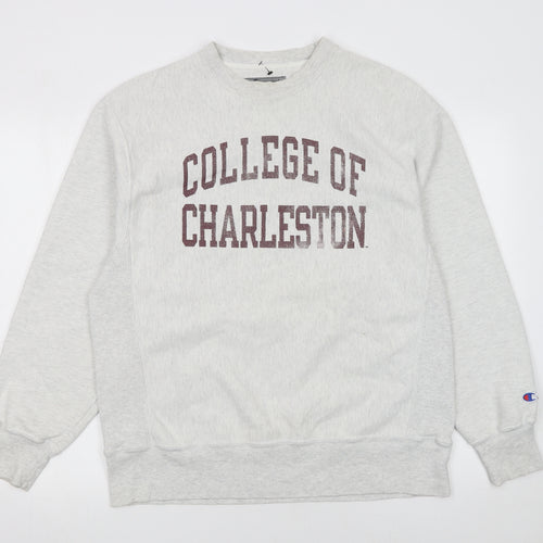 Champion Men's Grey College of Charleston Pullover Sweatshirt M