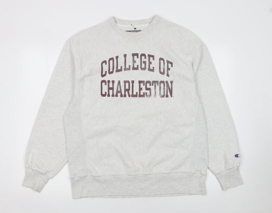 Champion Men's Grey College of Charleston Pullover Sweatshirt M