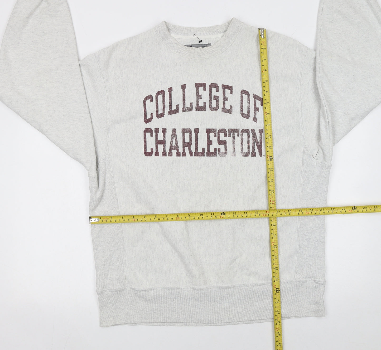 Champion Men's Grey College of Charleston Pullover Sweatshirt M