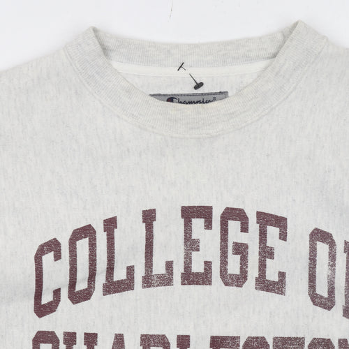 Champion Men's Grey College of Charleston Pullover Sweatshirt M
