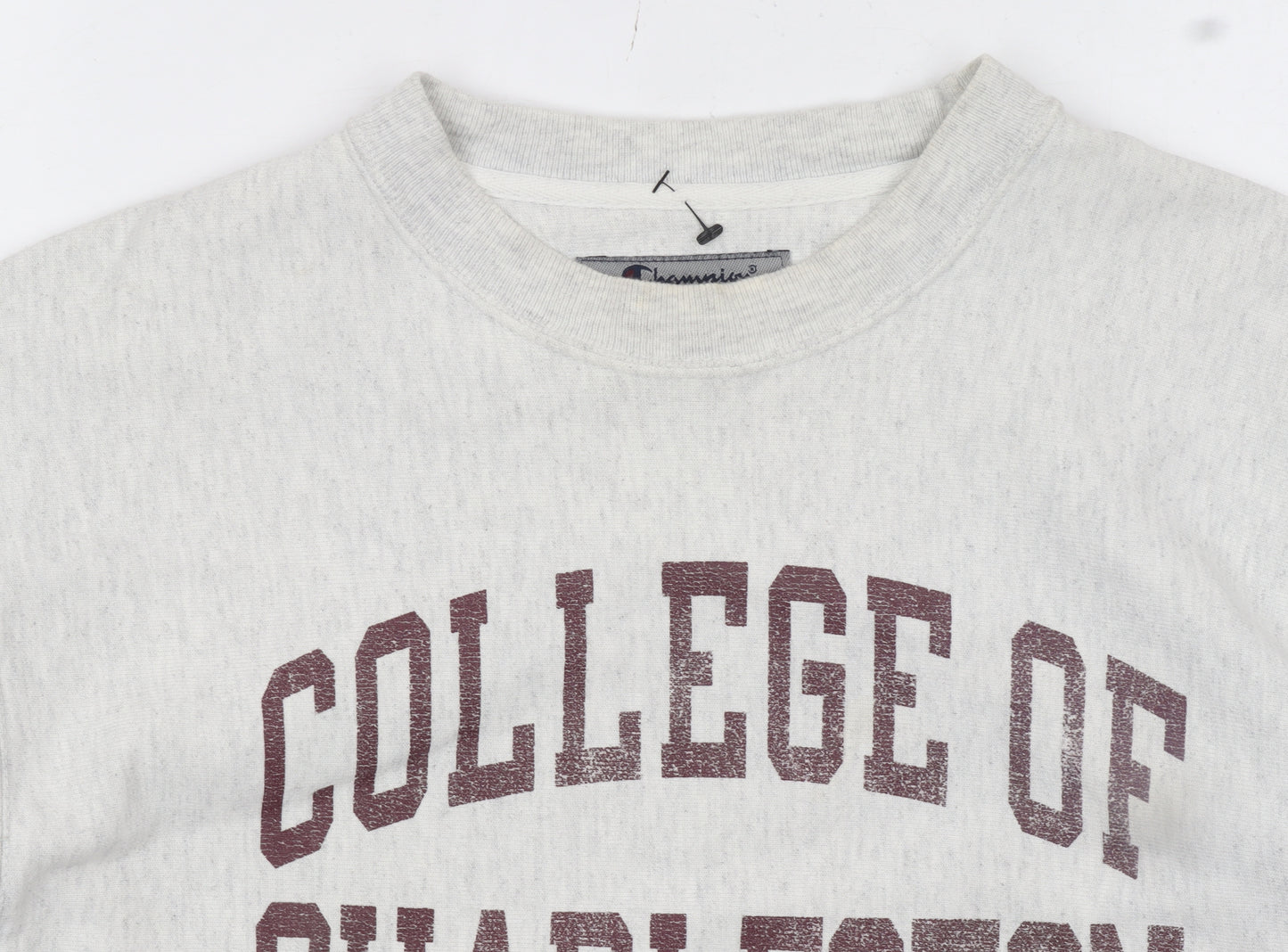 Champion Men's Grey College of Charleston Pullover Sweatshirt M