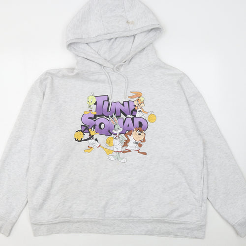Space Jam A New Legacy Women’s Grey XL Pullover Hoodie Bugs Bunny Tune Squad