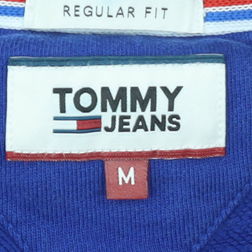 Tommy Jeans Men's Blue Regular Fit Cotton Crew Neck Sweatshirt M