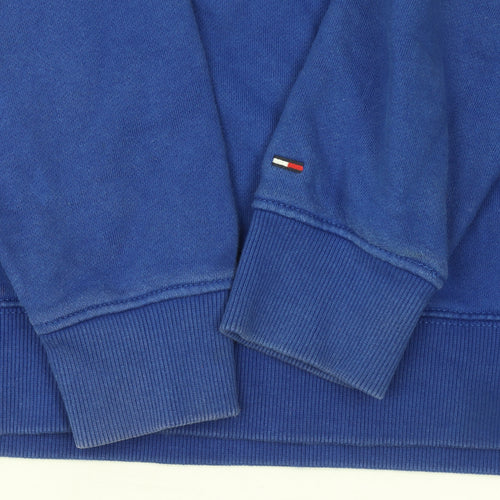Tommy Jeans Men's Blue Regular Fit Cotton Crew Neck Sweatshirt M