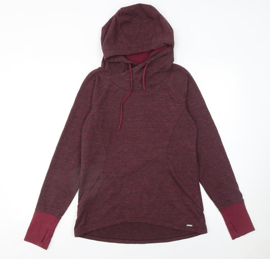 Avalanche Womens Burgundy Hooded Pullover Sweatshirt M Polyester Cotton Blend
