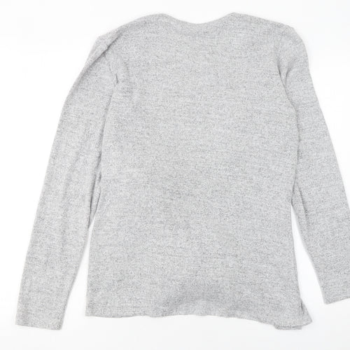 George Maternity Grey Knit Tie Front V-Neck Cardigan Size 14