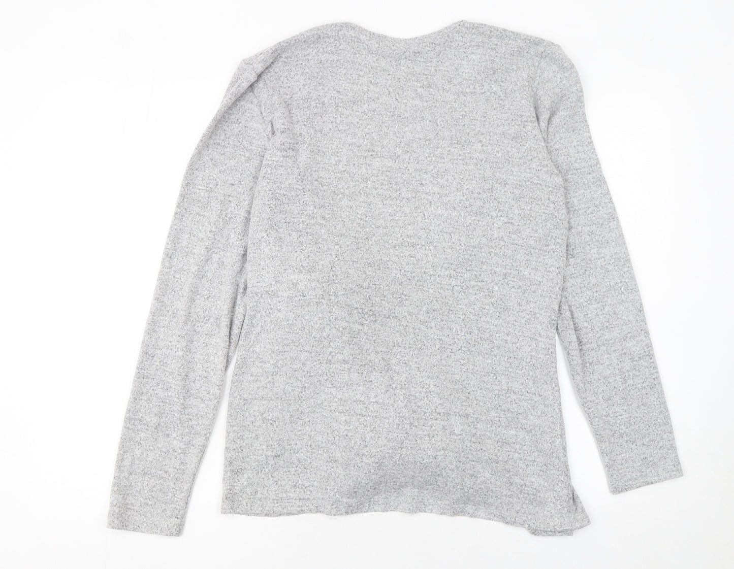 George Maternity Grey Knit Tie Front V-Neck Cardigan Size 14