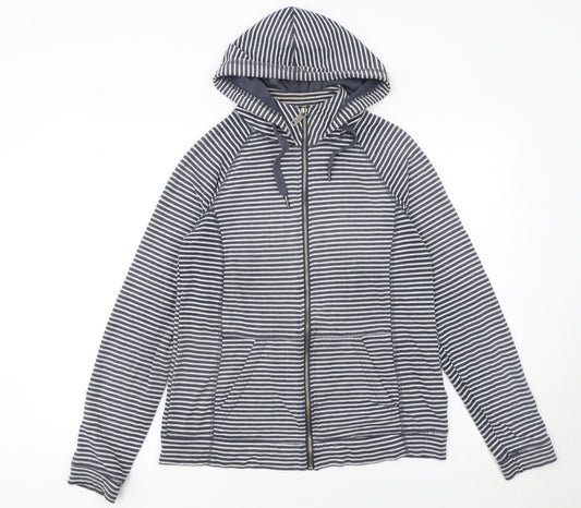 Mountain Warehouse Women Navy Striped Full Zip Hoodie UK 14