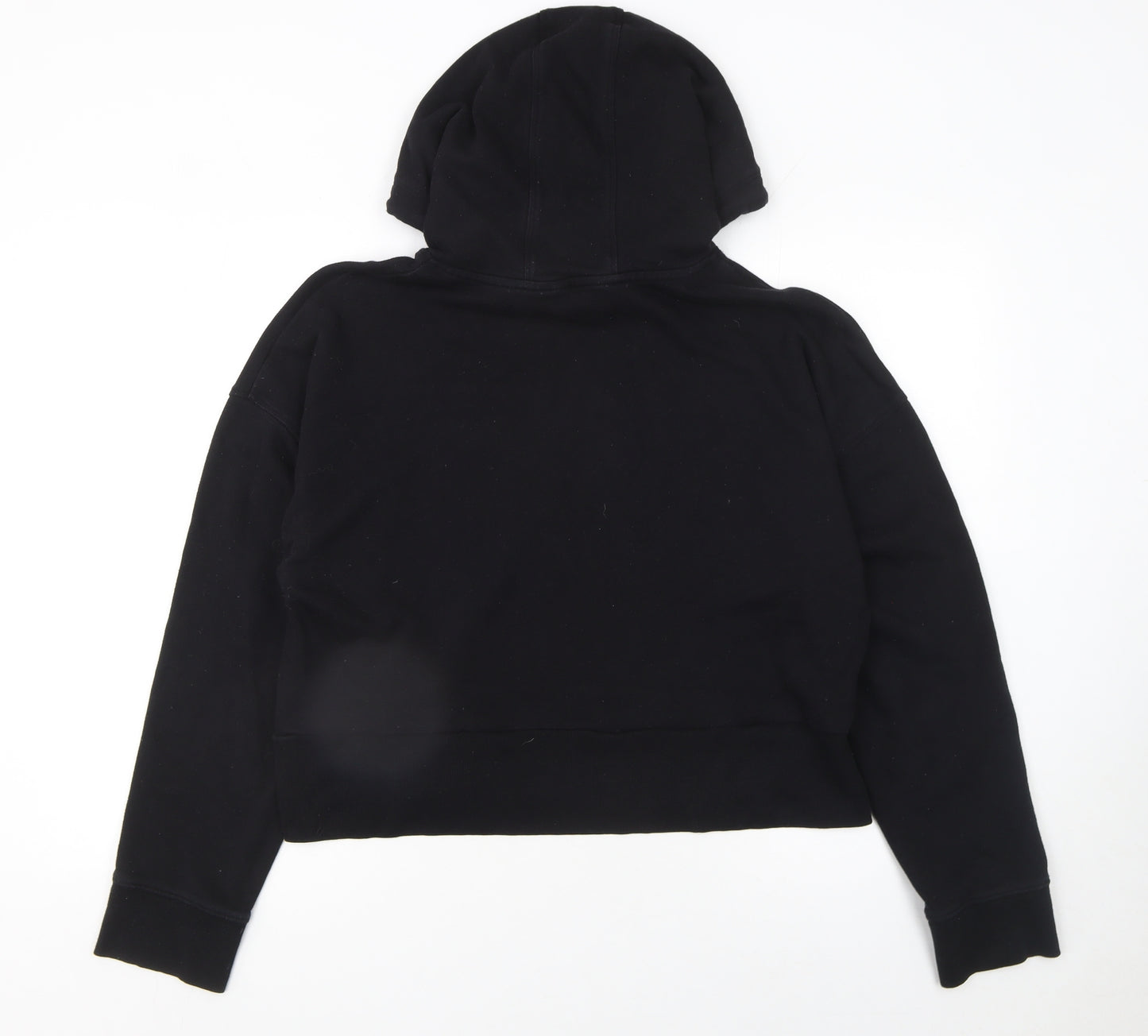 DKNY Sport Women's Black Cropped Hoodie Size L Cotton Blend