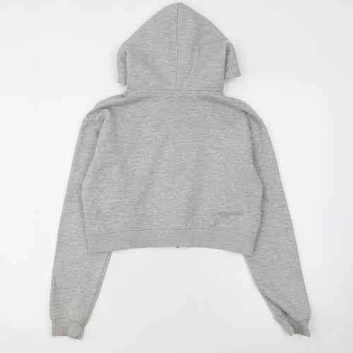 PrettyLittleThing Women Grey Full Zip Hoodie Small