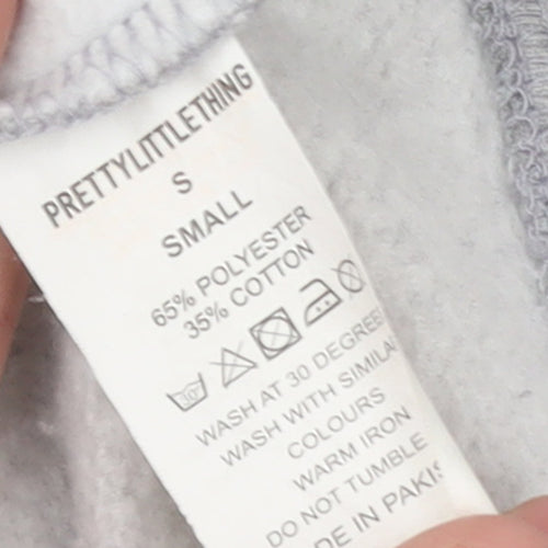 PrettyLittleThing Women Grey Full Zip Hoodie Small