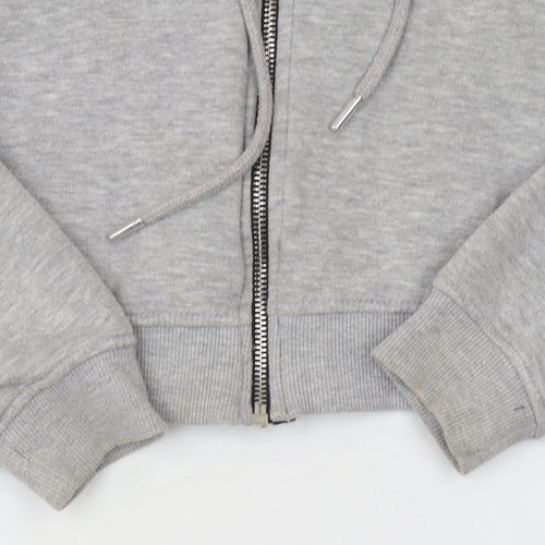 PrettyLittleThing Women Grey Full Zip Hoodie Small