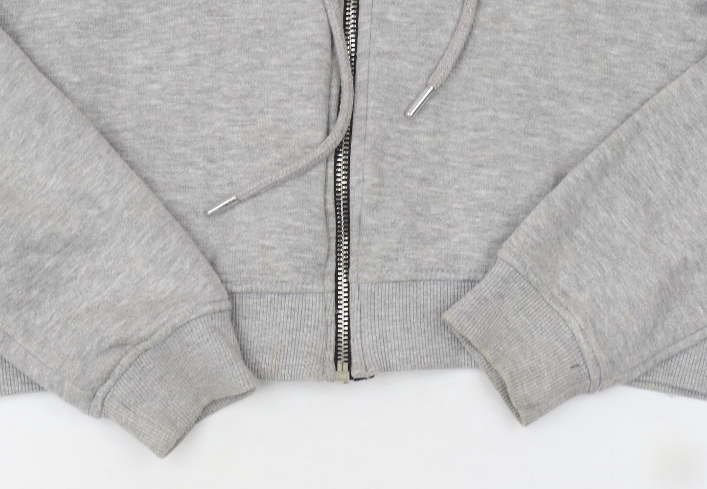 PrettyLittleThing Women Grey Full Zip Hoodie Small