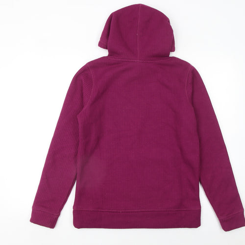 Weird Fish Womens Purple Pullover Hoodie Size 10 Sherpa Lined