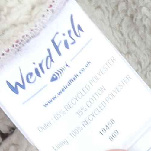 Weird Fish Womens Purple Pullover Hoodie Size 10 Sherpa Lined