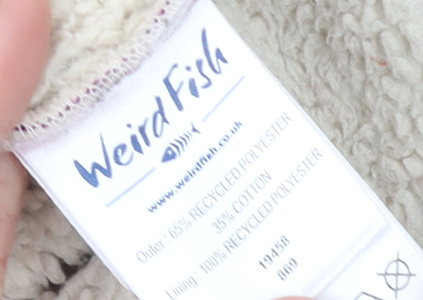 Weird Fish Womens Purple Pullover Hoodie Size 10 Sherpa Lined