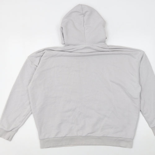 The Couture Club Women's Grey Hooded Pullover Sweatshirt Size S