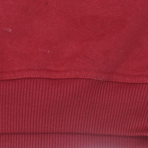 C&A Men's Red XL Long Sleeve Collared Polo Sweatshirt