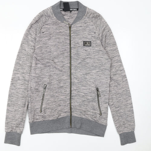 Criminal Damage Men's Grey Full Zip Sweatshirt Size M