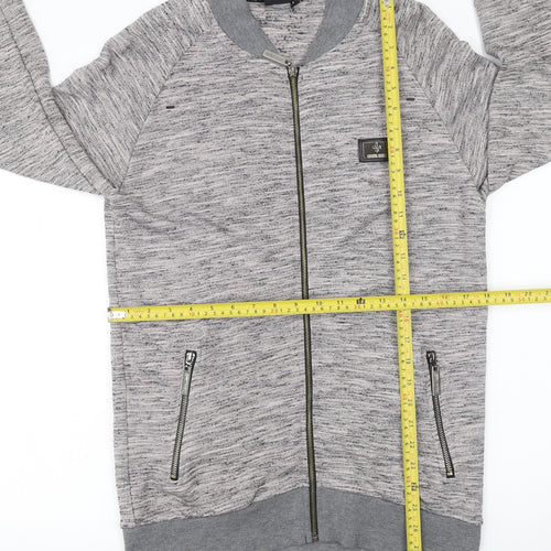 Criminal Damage Men's Grey Full Zip Sweatshirt Size M