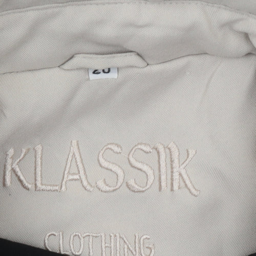 Klassik Womens Beige Hooded Parka Coat Size 20 with Zip & Toggle Fastening