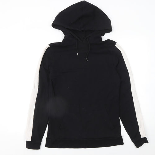 ASOS Womens Black & White Pullover Hoodie Cotton Blend Size M