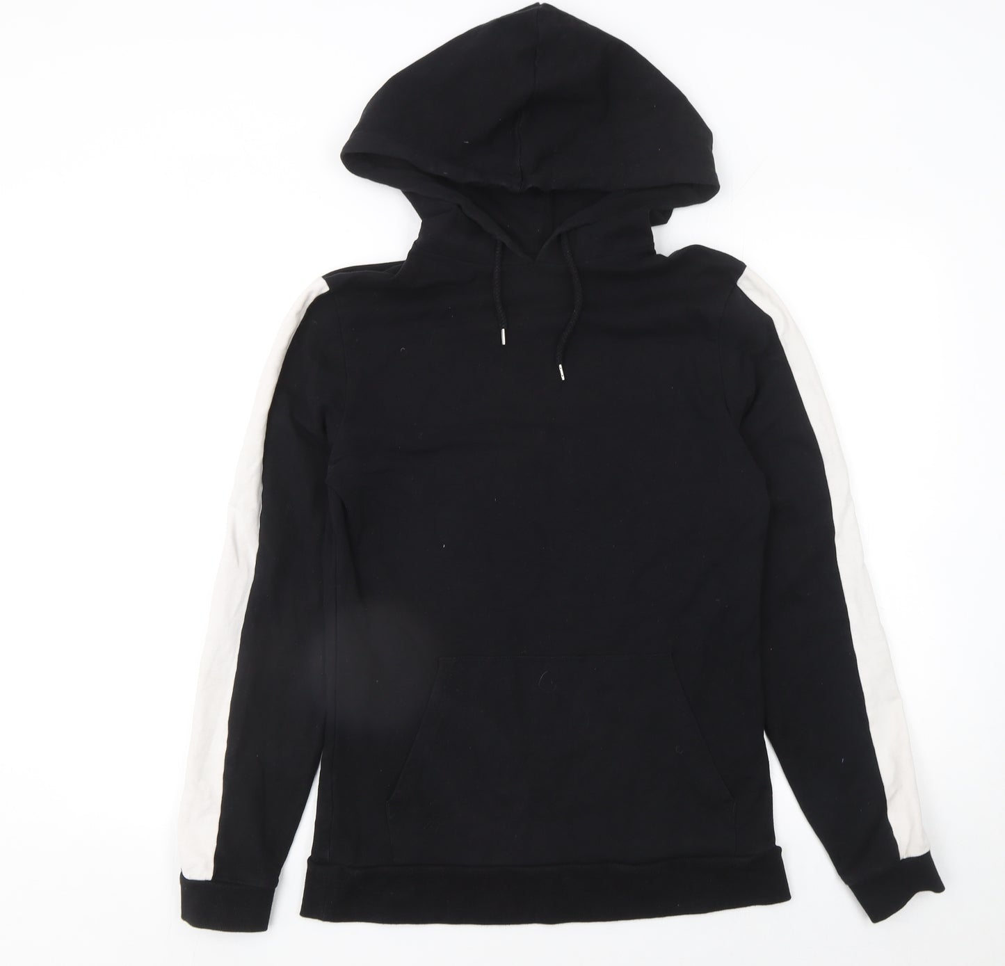 ASOS Womens Black & White Pullover Hoodie Cotton Blend Size M