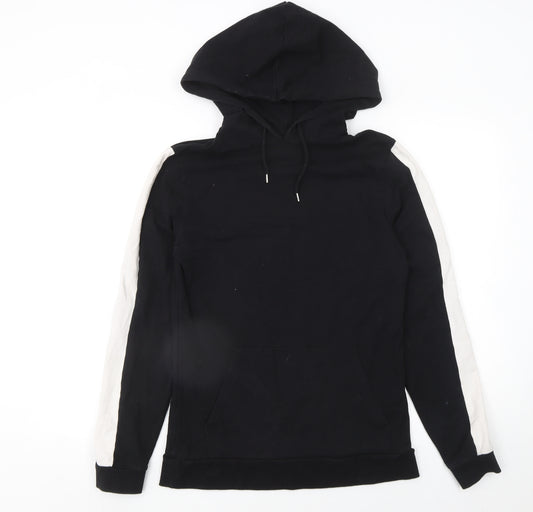ASOS Womens Black & White Pullover Hoodie Cotton Blend Size M