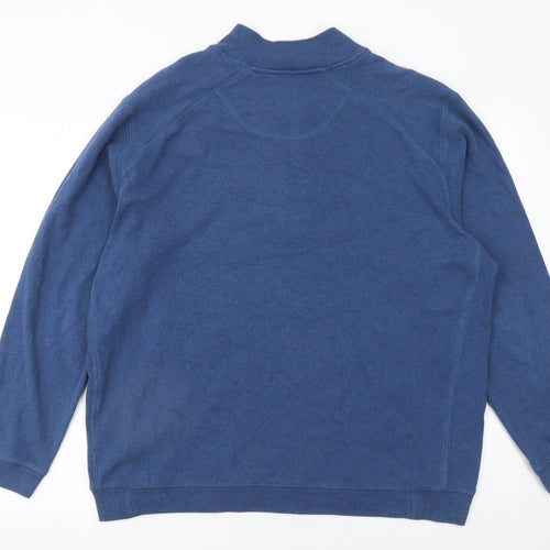 Kirkland Signature Men's Blue XL Cotton 1/2 Zip Sweatshirt
