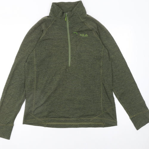Rab Men's Green M 1/4 Zip Pullover Lightweight Sweatshirt