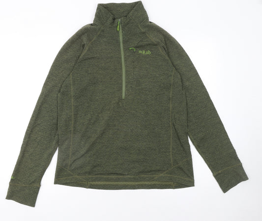 Rab Men's Green M 1/4 Zip Pullover Lightweight Sweatshirt