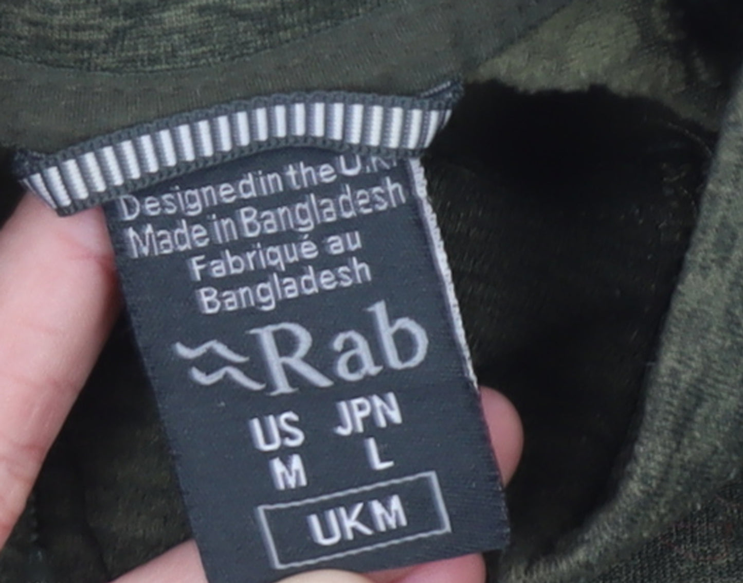 Rab Men's Green M 1/4 Zip Pullover Lightweight Sweatshirt