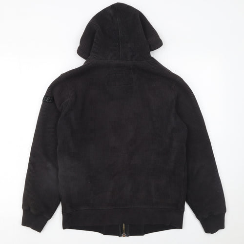 Diesel Men's Black Full Zip Hooded Hoodie Size S Cotton Blend