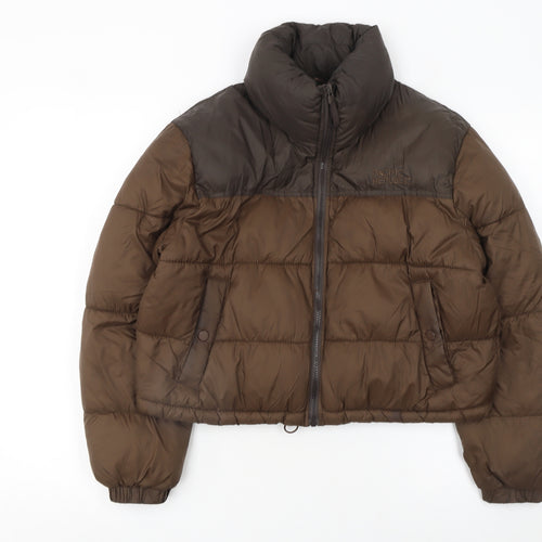 Pull&Bear Teens Brown Cropped Puffer Jacket Size 8